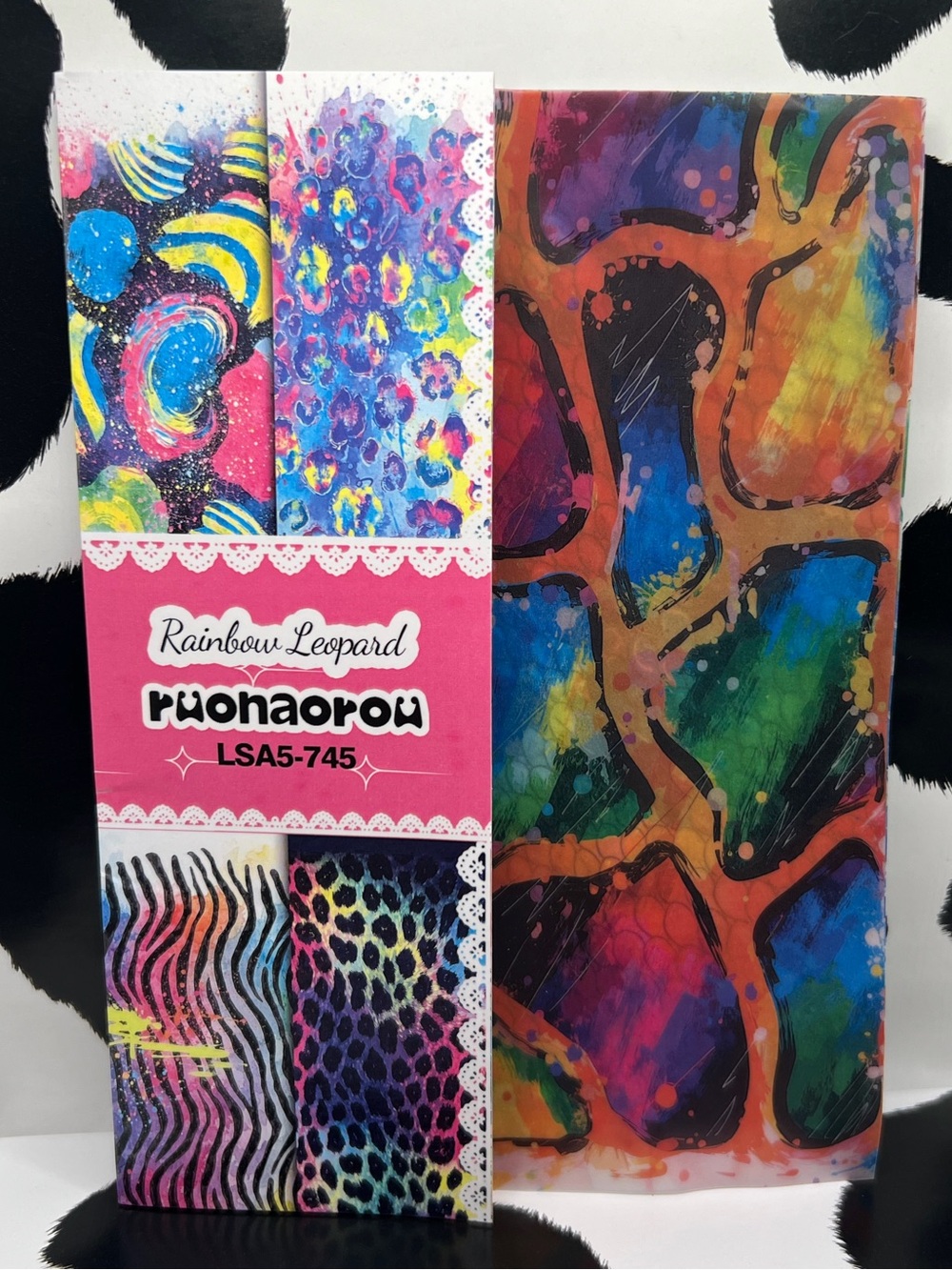 ๐๐ Translucent Rainbow Luminous Leopard Vellum Paper Set โจ๐จ